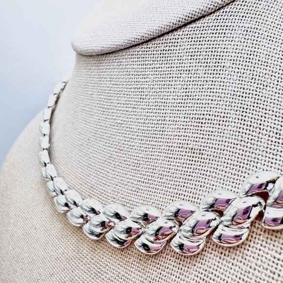 VTG Sterling Silver 925 Puffed Panther Link Chain Necklace Size 16.25" Length - Picture 3 of 14